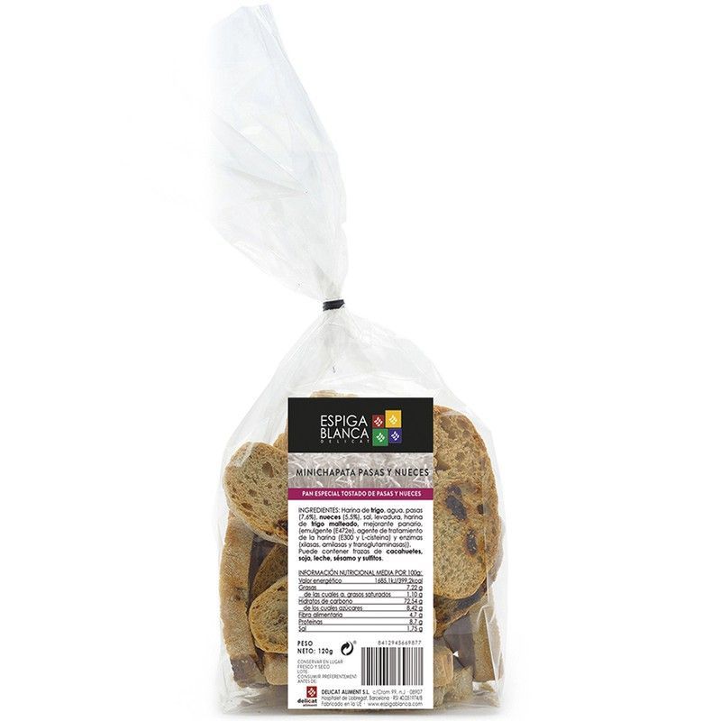Mini chapata pasas y nueces120 grs