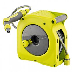 Mini enrollador manual + manguera + pistola de Aquacom