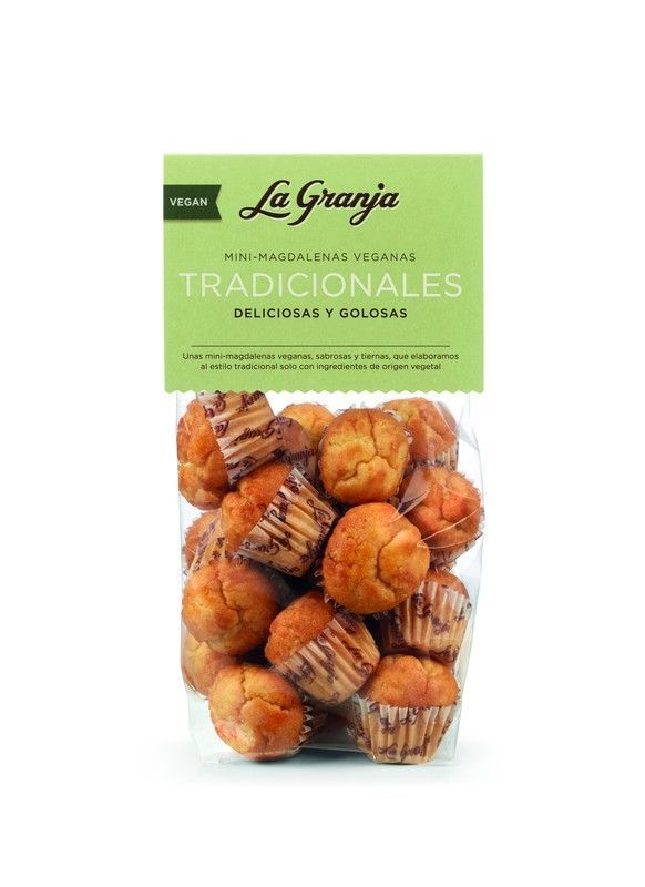 Mini magdalenas veganas tradicionales 200g la granja