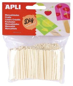 Mini palitos de madera natural 500 und.