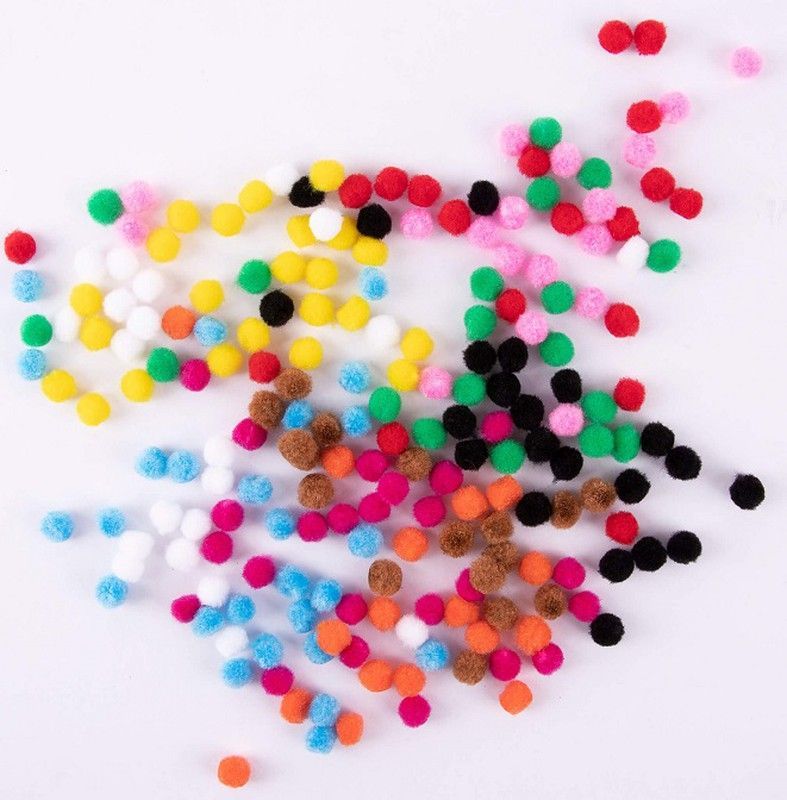 Mini pompones Ø 8 mm colores surtidos