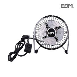 Mini ventilador industrial de sobremesa cromado 15w ø aspas 10 cm edm