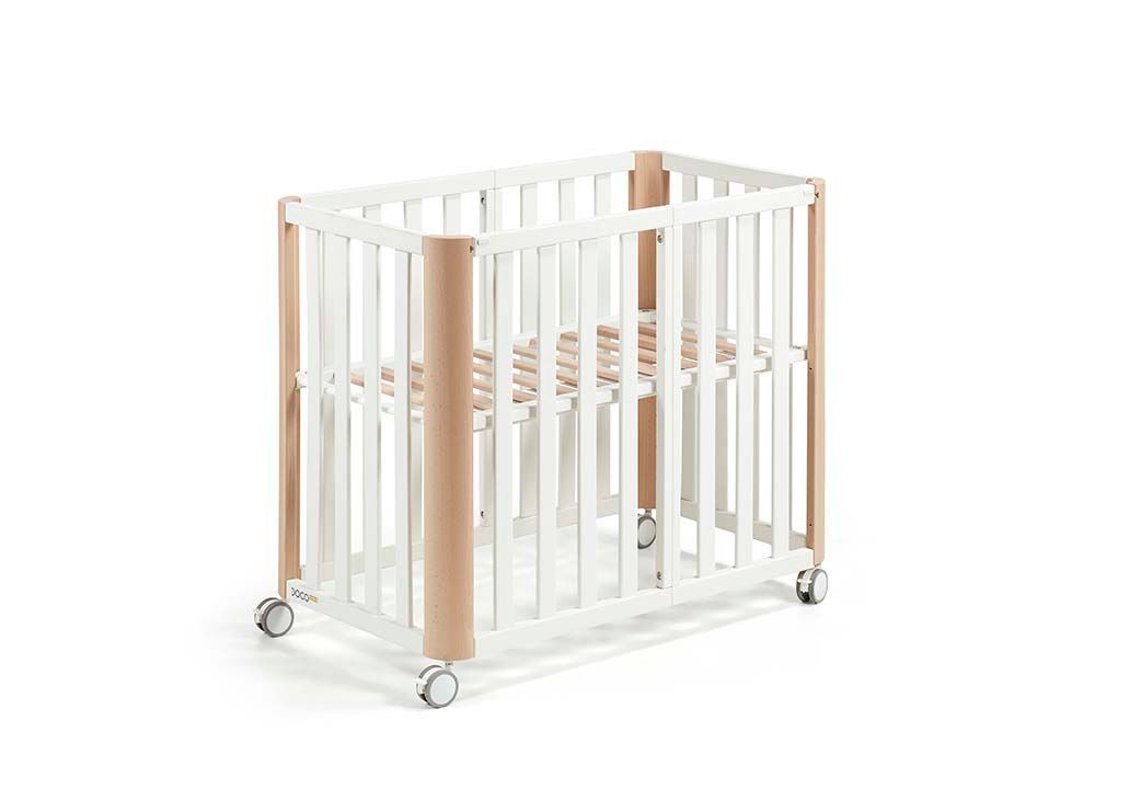 Minicuna/cuna/cama DOCO Sleeping PLUS++ Blanco/Natural (Estructuras sin colchón)