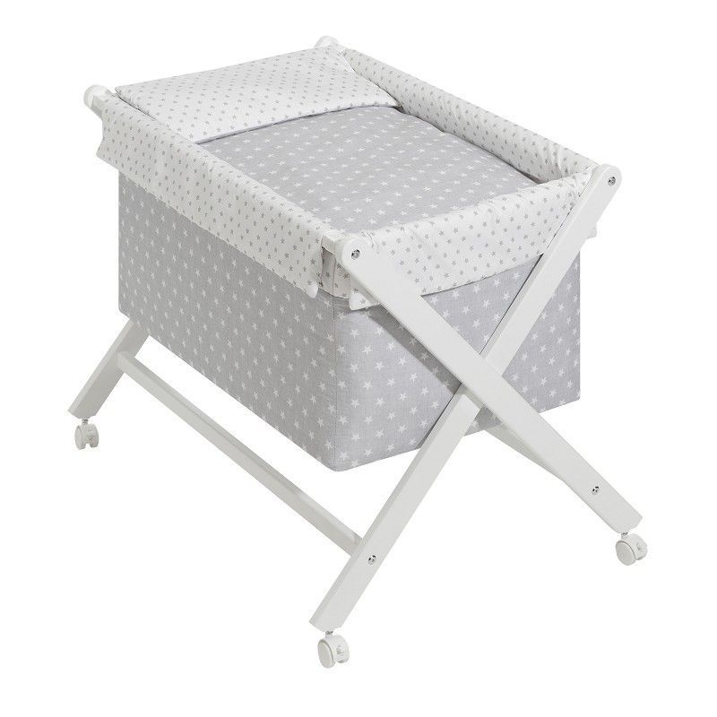 Minicuna Tijeras Plegable Star Gris Interbaby