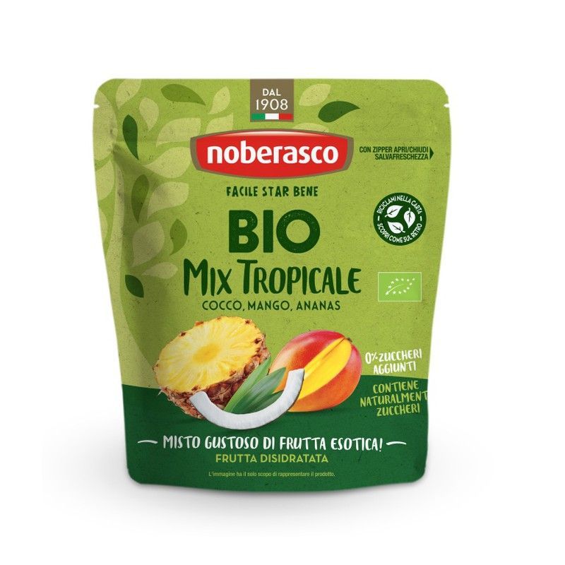 Mix frutas tropicales blandas noberasco 80 g bio ecológico