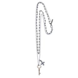 MN030X Collar Plata de Palo Hombre modelo Bab en plata de ley 925, bronce y circonitas