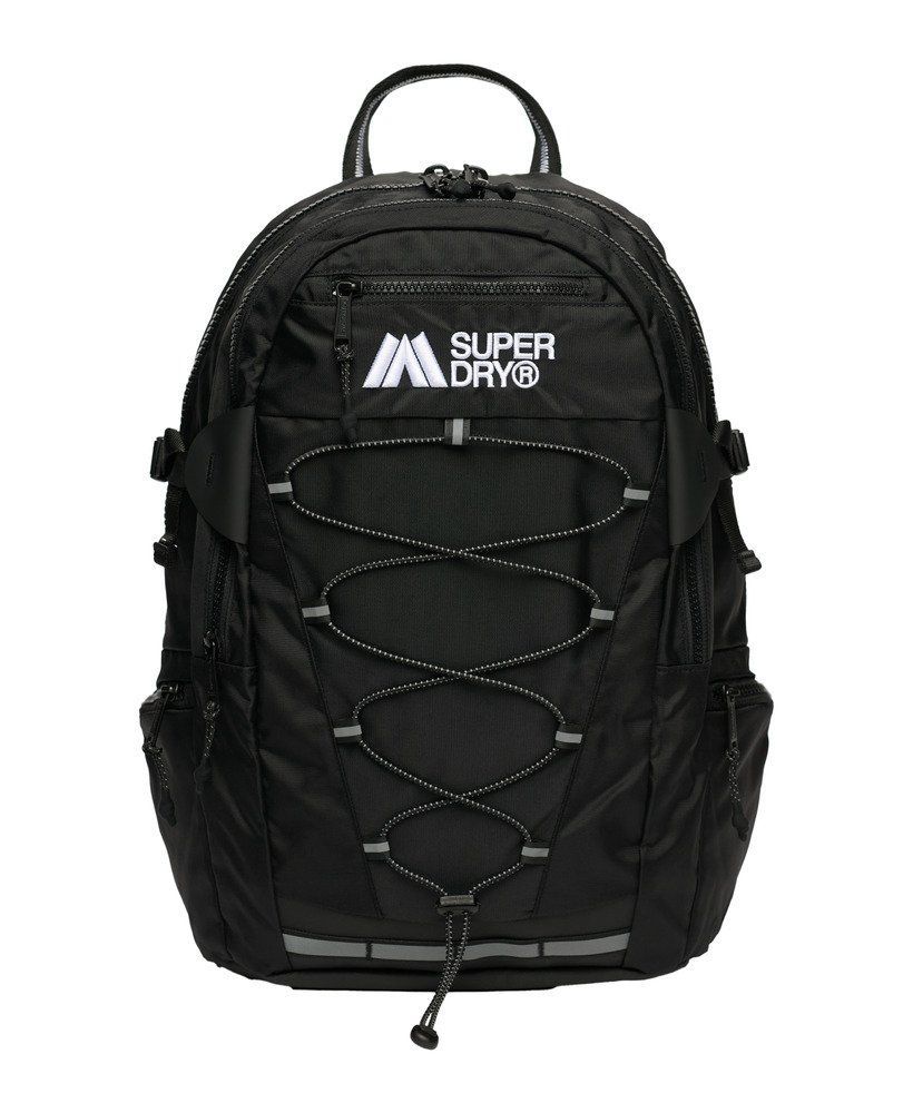 Mochila con cordones elásticos Superdry Black