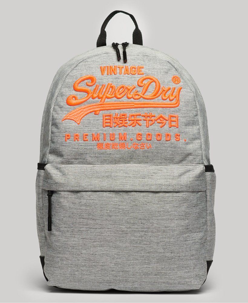 Mochila con letras branding bordadas Superdry Light Grey Mela