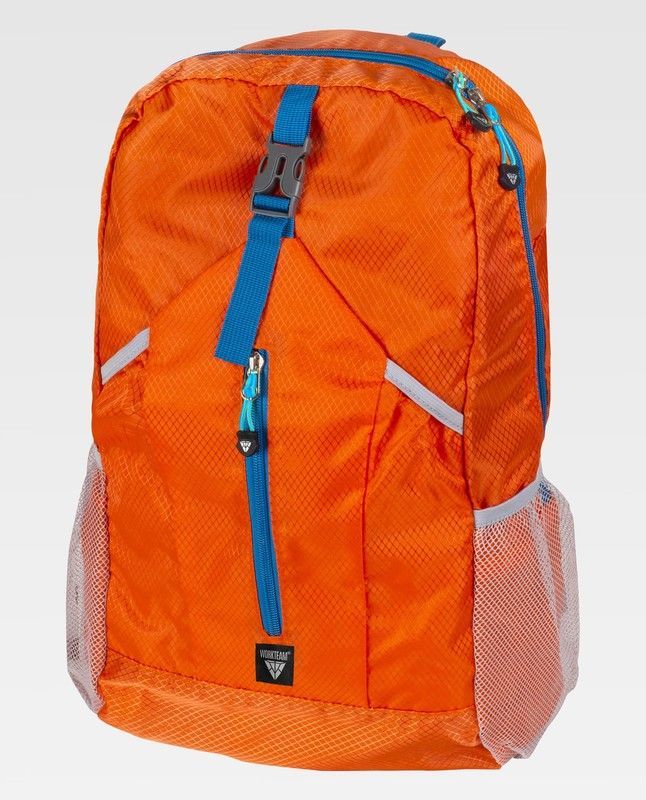 Mochila de color Naranja Fluor+Turquesa