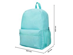 Mochila liderpapel core con compartimento lateral elastico turquesa 15 l 400x125x300 mm
