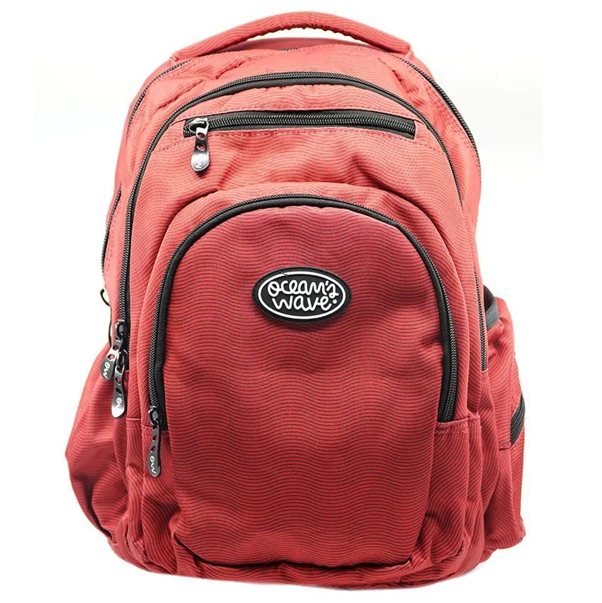 Mochila Multizipper Granate Olas