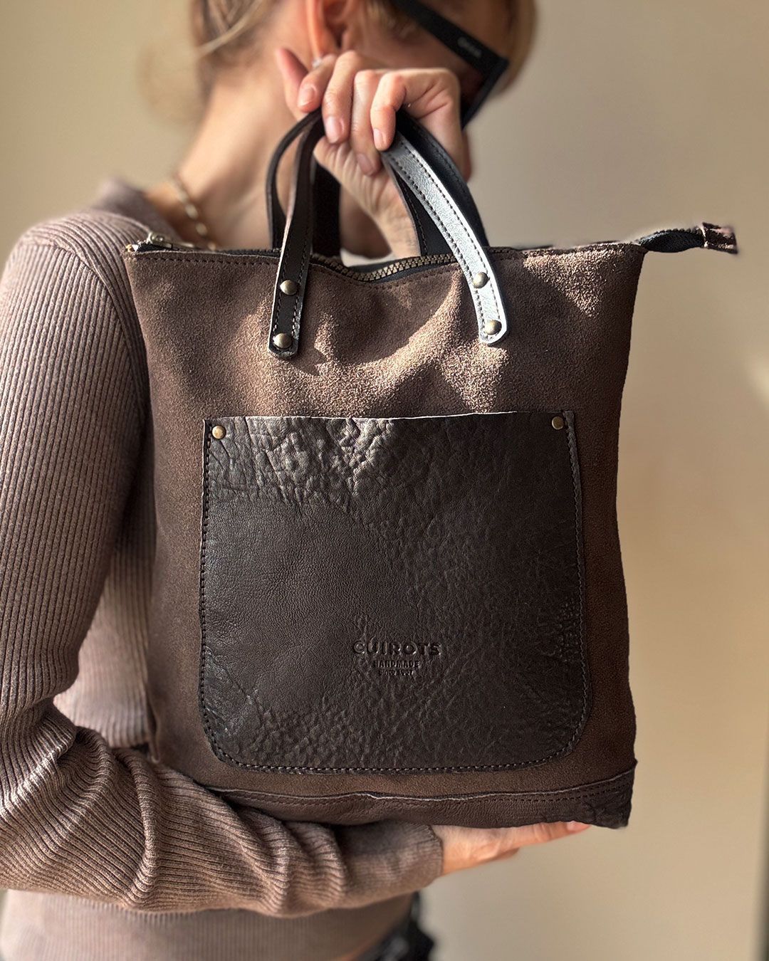 Mochila pequeña CUIROTS Trend serraje