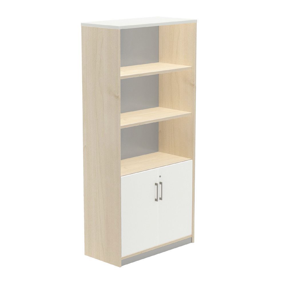 Modelo Kit Store 195 x 90 x 45 Estructura Haya/Puertas Blanco