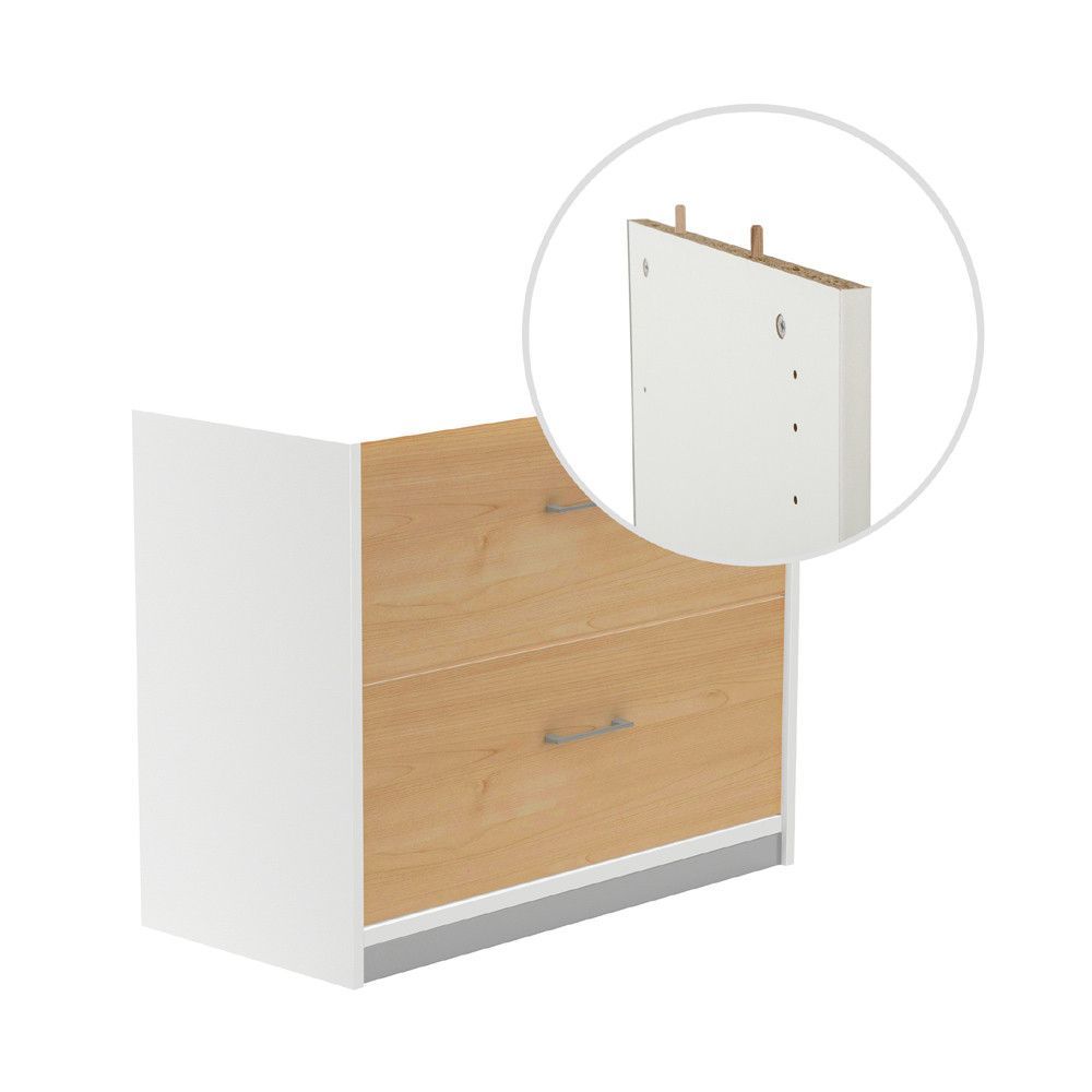 Modelo Kit Store 78 x 90 x 45 Estructura Aluminio/Frontales Roble Sin Tapa