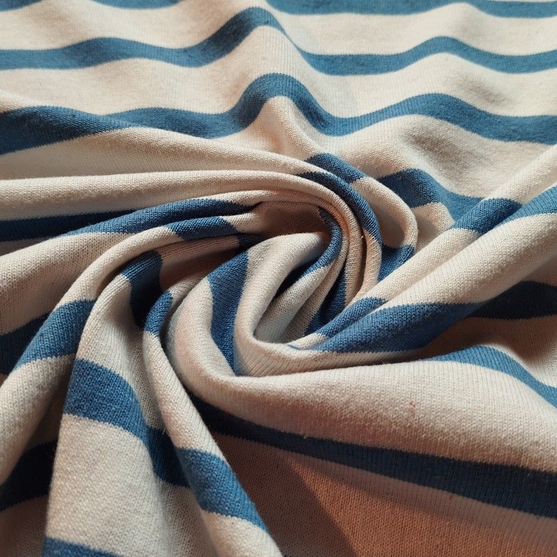 Moderno tejido Jersey Jean sobre Beige para el verano. Ancho 165cm