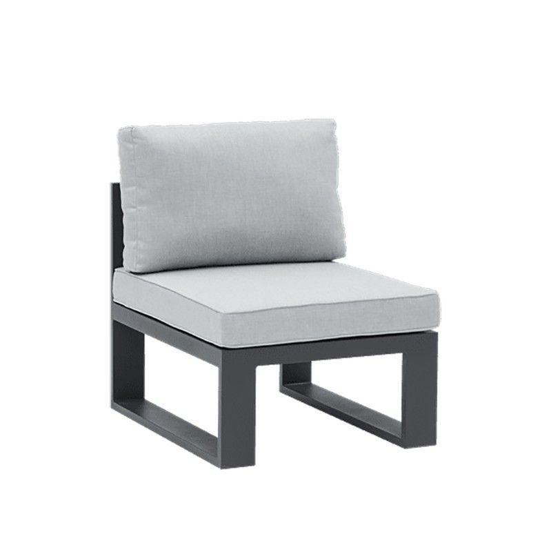 Módulo de ampliación para sofá exterior de aluminio y olefina en antracita, 65 x 80 x 83 cm | Nyland