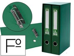 Modulo Liderpapel 2 Archivadores Folio 2 Anillas Mecanismo de Palanc 75Mm Verde