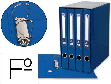 Modulo Liderpapel 4 Archivadores Folio 2 Anillas Mixtas 25Mm Azul