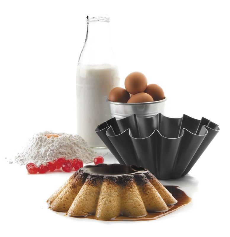Molde Flanero Rizado Alum Antiadherente 14 Cm Lacor Reposteria Postres