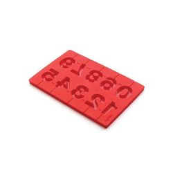 Molde piruletas números 3d rojo