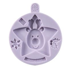 Molde silicona fondant estrella reno karen davis
