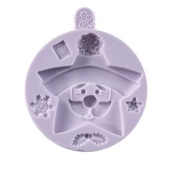 Molde silicona fondant estrella santa karen davis