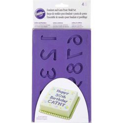 Molde silicona fondant letras y números wilton