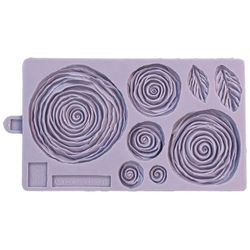 Molde silicona fondant ruffled roses karen davis