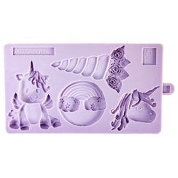Molde silicona fondant unicorn cookie karen davis