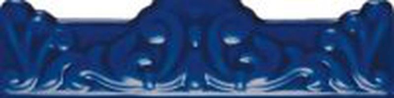 Moldura barroca azul Valencia 5x20 Cerámicas Ribesalbes