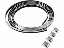 Moldura cromo/negra adhesiva con punteras 12mm x 3Mtrs.