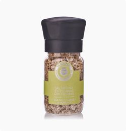 Molinillo sal marina en escamas con hierbas la chinata