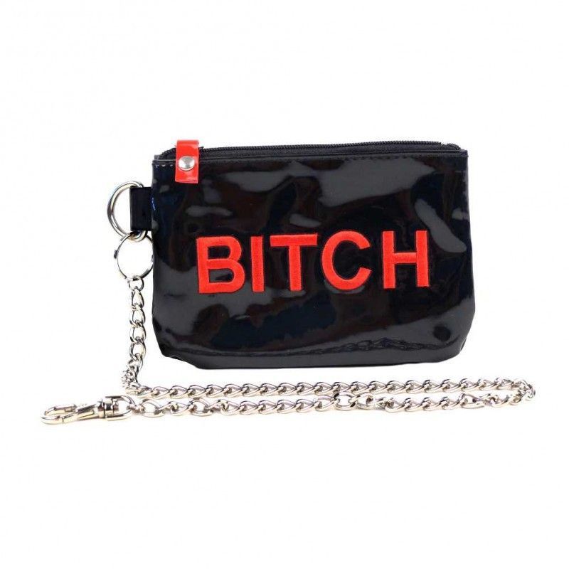 Monedero de charol B*tch