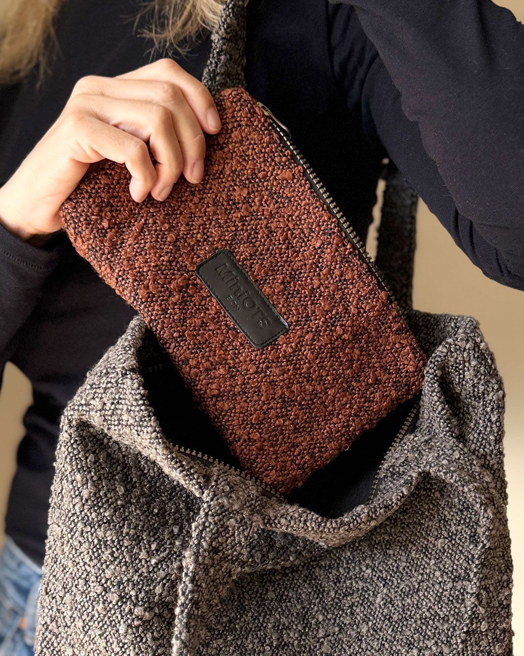 Monedero grande MINIOTS rizado