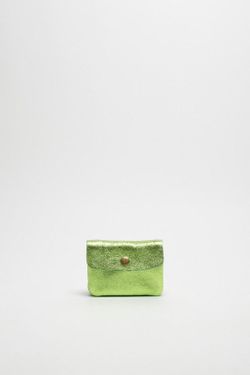 Monedero Nergi De Piel Verde