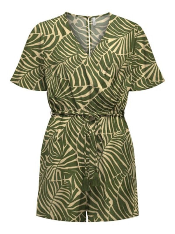 Mono corto con estampado hojas tropicales Only Kalamata