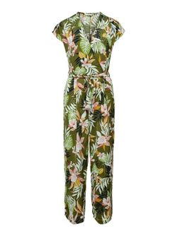 Mono largo con estampado hojas tropicales Only Kalamata