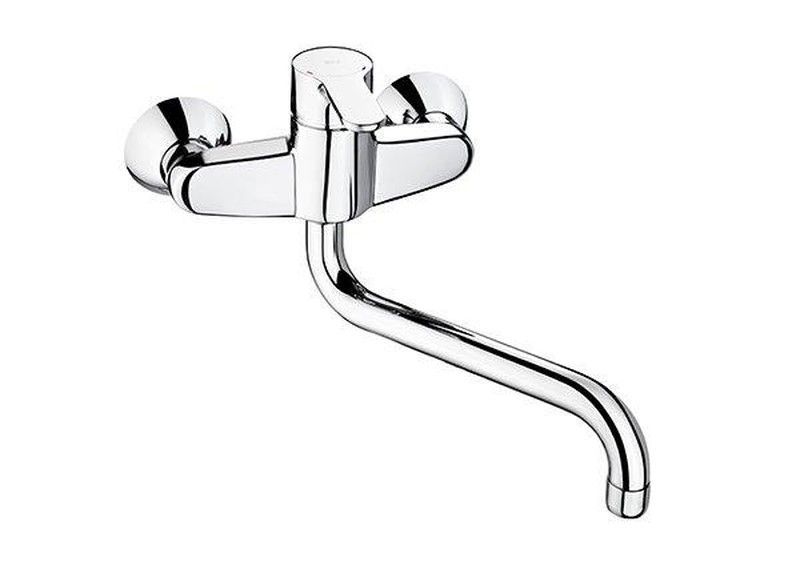 Monomando fregadera pared Roca L20 caño giratorio