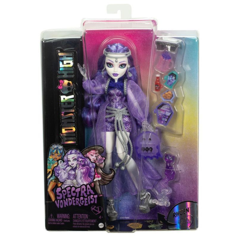 Monster High Muñeca Spectra Vondergeist con Rhuen