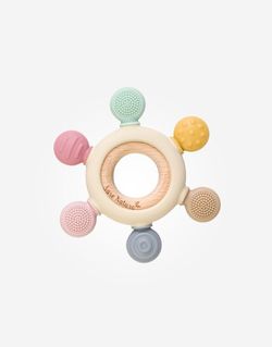 Mordedor sensorial madera y silicona de saro