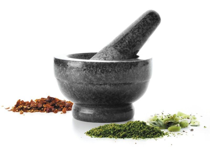 Mortero Con Mano De Granito 14X10 Cms Lacor