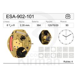 Movimiento Reloj Cuarzo ETA ESA-902-101