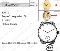 Movimiento Reloj Cuarzo ETA ESA-902-501