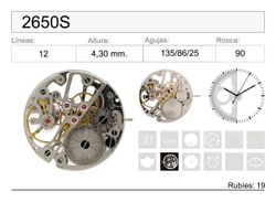Movimiento Reloj Mecánico Cuerda Manual 2650S  Mecánico Cuerda Tipo Skeleton