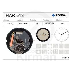 Movimiento Reloj Ronda Cuarzo HAR-513