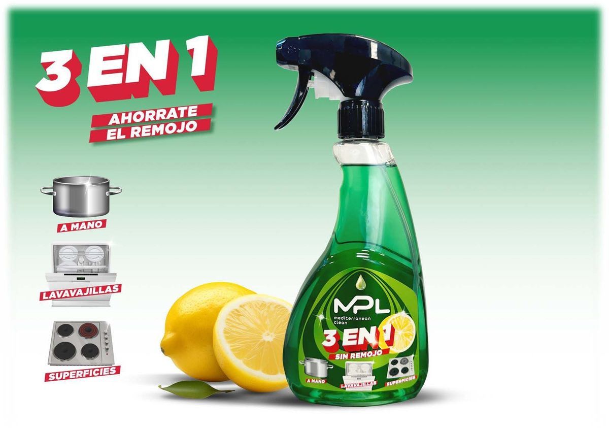 Mpl Lavavajillas 3 En 1 Pistola 750ml.