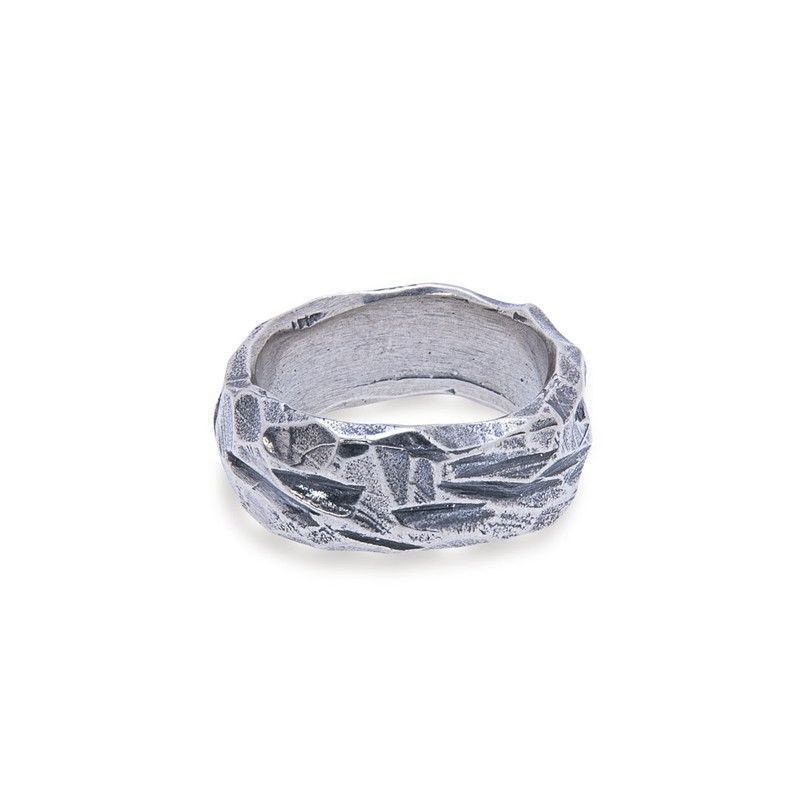 MR017X Anillo PLATA DE PALO KANU para hombre plata de ley