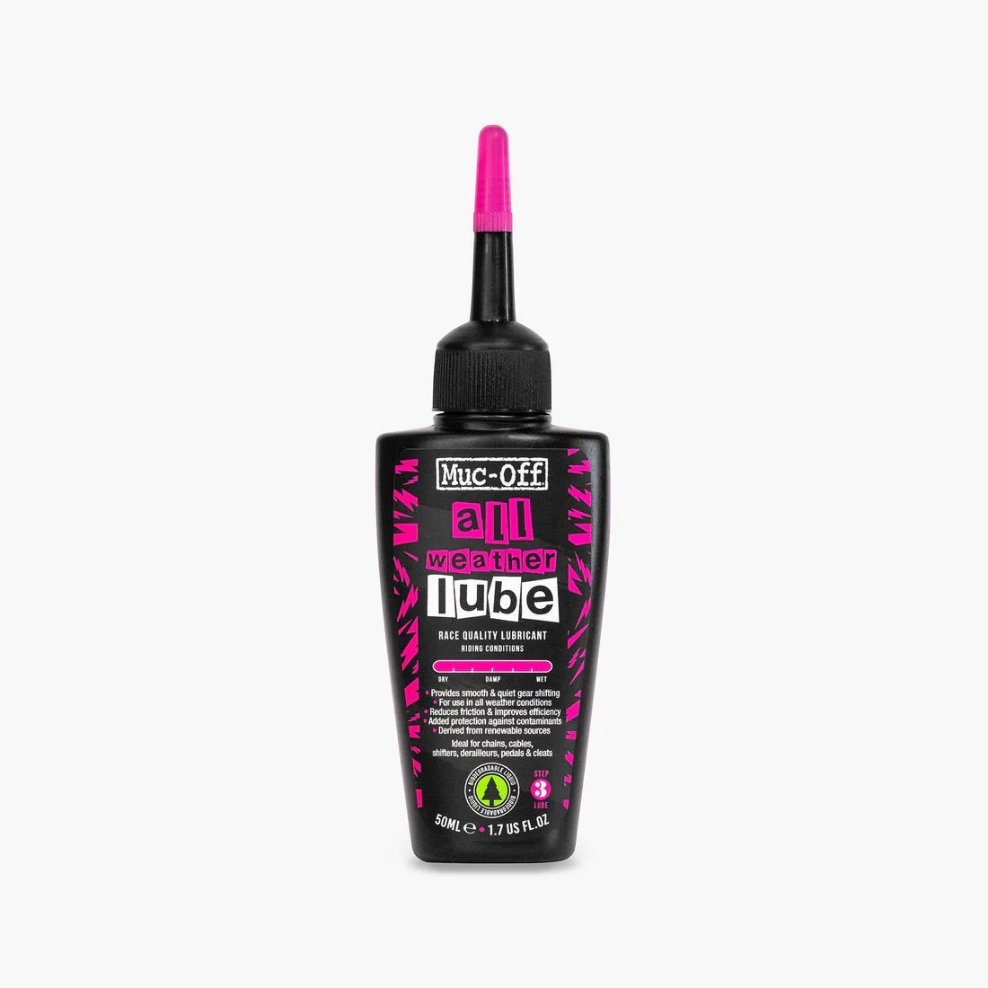Muc-Off All Weather Lube 50 ml | Lubricante Bicicleta para Clima Seco y Húmedo 🌦️ Protección y Rendimiento Todo Terreno
