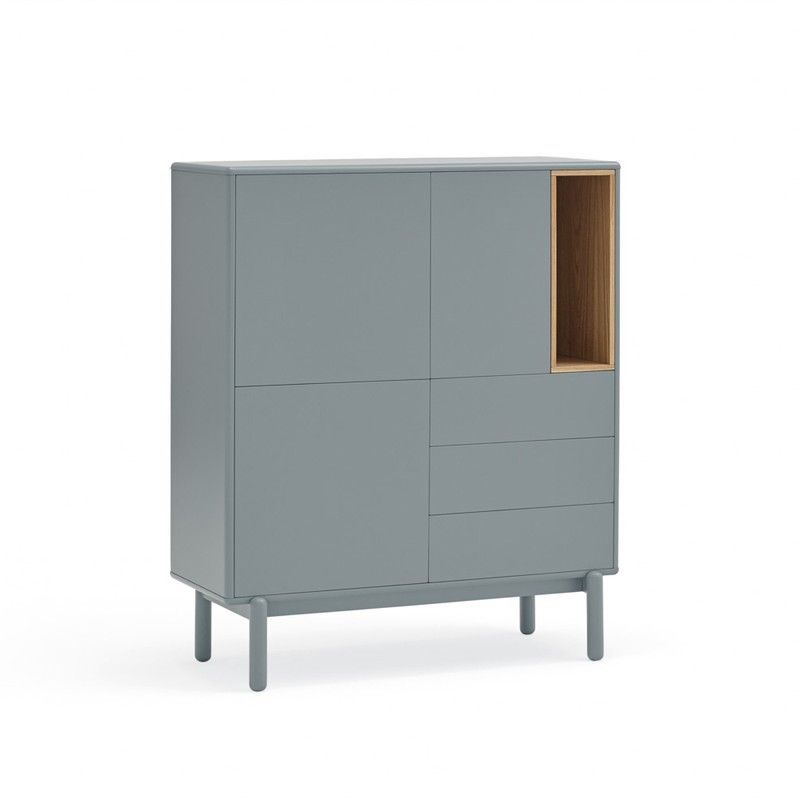 Mueble auxiliar de madera en gris perla, 100 x 40 x 120 cm | Corvo