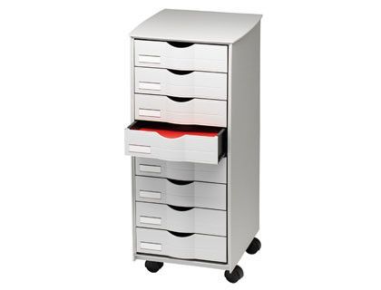Mueble Auxiliar Fast-Paperflow para Oficina 8 Cajones en Color Gris 5X825X382 71,5X31,6X34,3 Cm